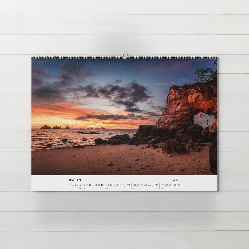 Nástenný fotokalendár Minimal z vlastných fotiek, A4 na šírku