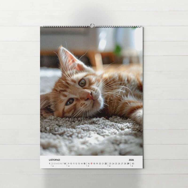 Nástenný fotokalendár Minimal z vlastných fotiek, A4 na výšku