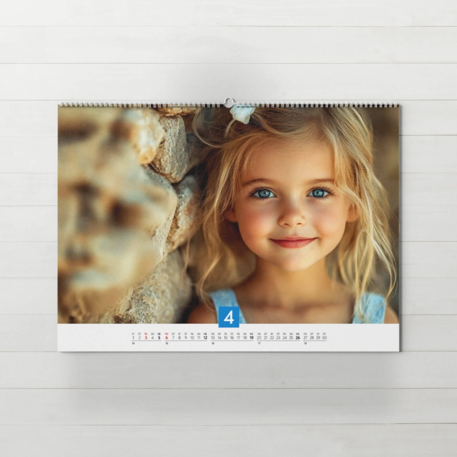Nástenný fotokalendár Trendy z vlastných fotiek, A4 na šírku